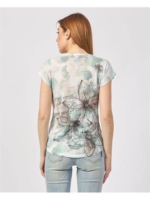 T-shirt donna Yes Zee con stampa sublimatica YES ZEE | T243-Y3022909